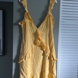 Glassons Yellow Ruffle Dress
